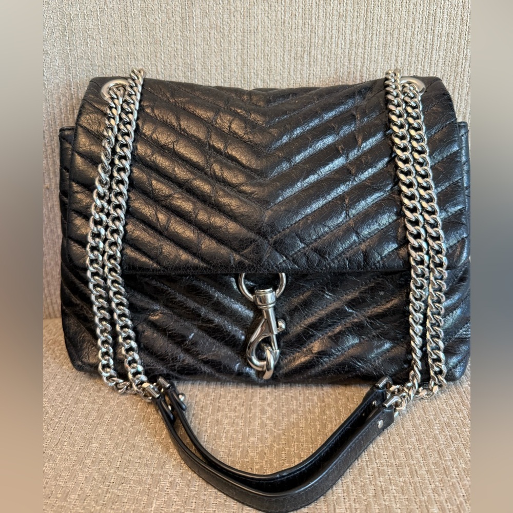 Rebecca Minkoff Edie Shoulder/Crossbody Black Leathet Bag